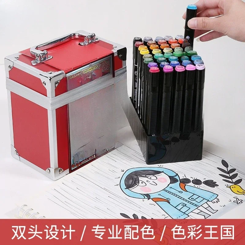 Marker set 40-80 colors hand-painted painting oil-based color double-headed watercolor pen 61 gift box