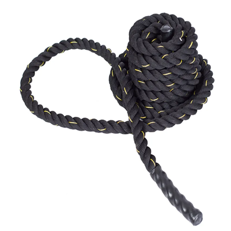 

Fitness Heavy Rope Gym Power Training Battle Rope 25mm38mm50mm High Strength Durable Polyester Comfortable Grip Linen Rope