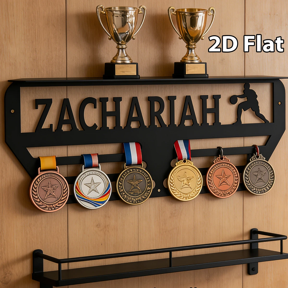 1Pc Custom table tennis Metal Medal Holder Rack,Hang Metal Wall Art,Home Decor Sports Award rack storage rack,Birthday Gift