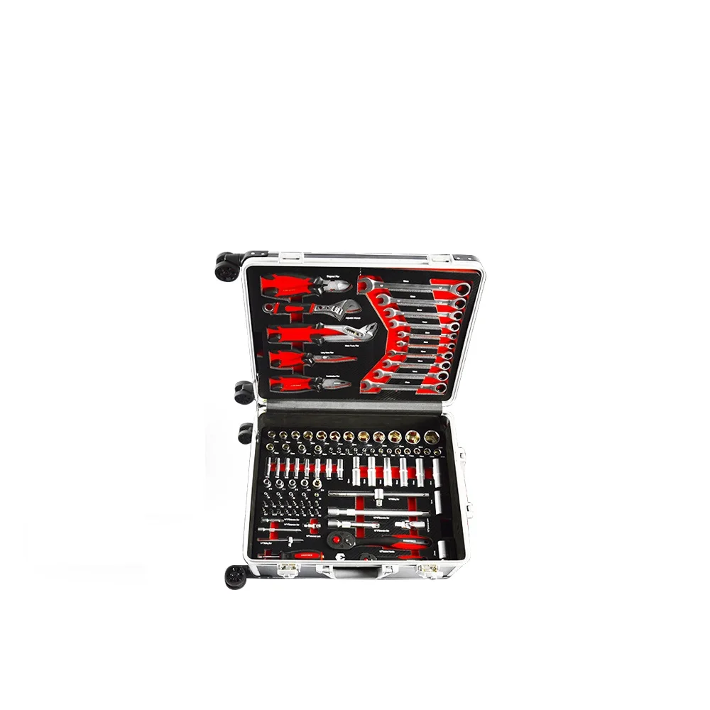 

247 Pieces Vde Tool Kit with Rolling, Complete Tool Box Set, Aluminum Trolley Case Tool Setas, Household