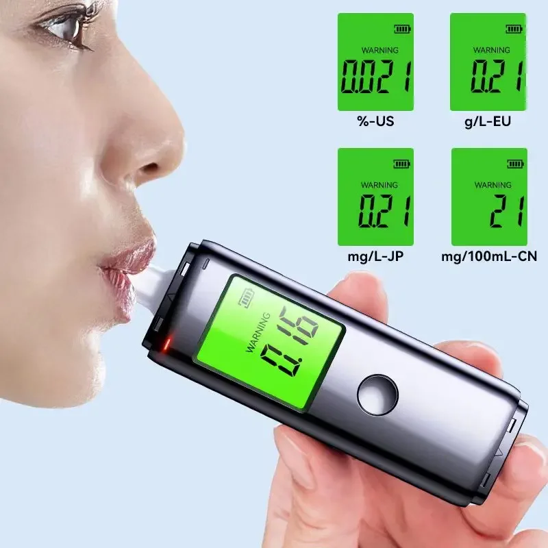 

ZW Breathalyzer Rechargeable | Professional-Grade Accuracy | Portable Breath Alcohol Tester for Personal & Professional Use Pro