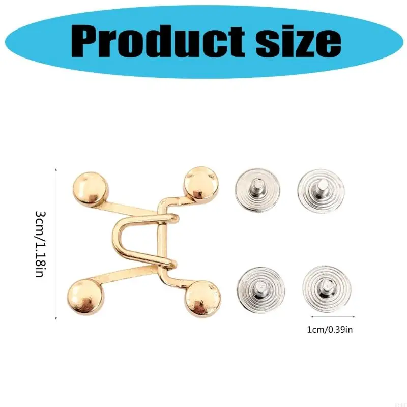 39BC Tighten Waist Button Pin Buttons Alloy Adjustable Adjustable Waist Buckle for Women Girls Tighten Waist Jeans Button