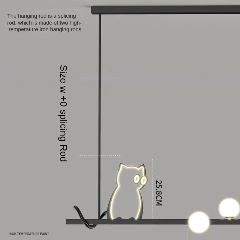 SANDYHA Nordic Criativo Gatinho Lustres de Alumínio Nova Lâmpada Pingente para Sala de Jantar Mesa Decoração de Casa Luminárias