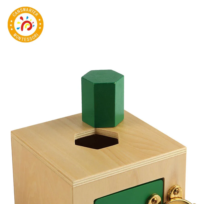 Montessori Baby Toys Parish Wooden with Box Lockbox Sensorial Child Puzzle Games Training Toys for Children