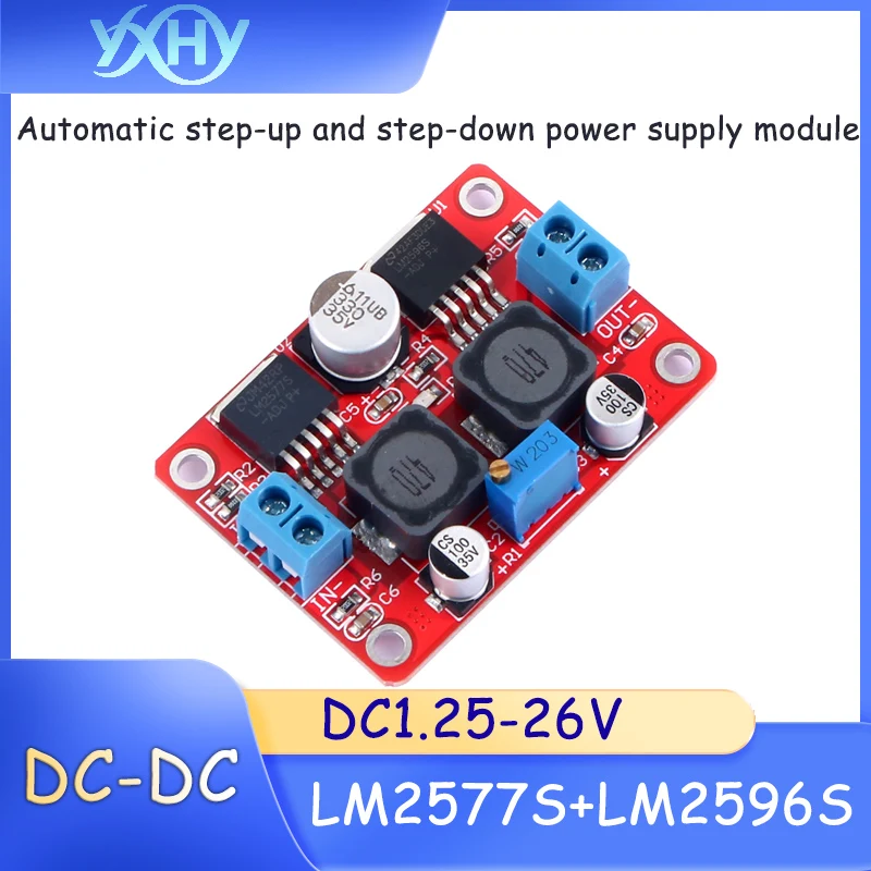 

1PCS LM2577S LM2596S automatic buck power module solar panel DC1.25-26V adjustable