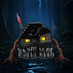 MOC Monster House Model Building Blocks Horror Haunted House Monster Demon Style Architecture Brick Adult Toys Halloween Gift