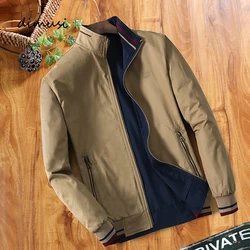 Spring Autumn Men's Lightweight Jacket Casual Men Stand Collar Windbreaker Work Wear Coats Men Cotton Business Jackets Clothing