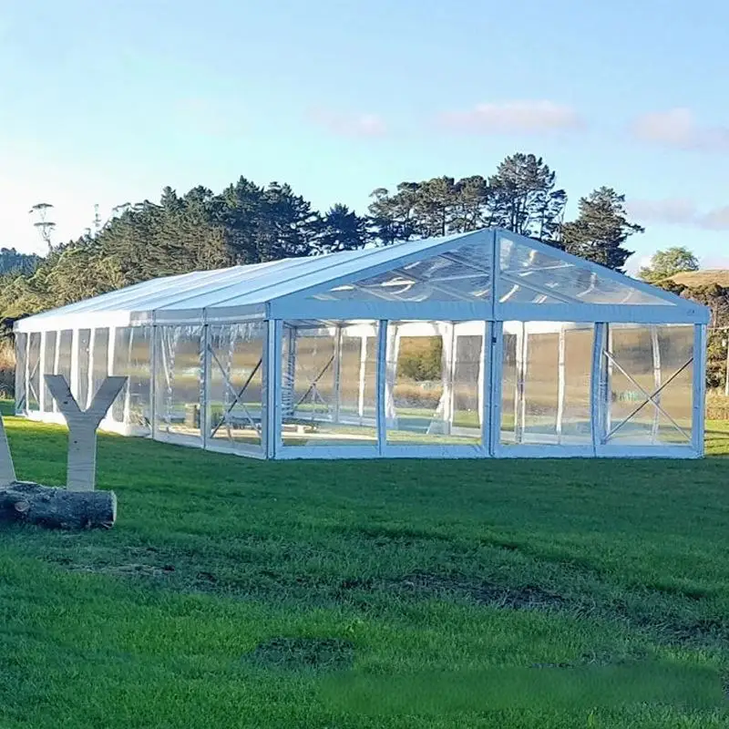 Customizable Transparent PVC Tarpaulin, ABS Hard Wall,3-50 Meters Long Aluminum Alloy Outdoor Wedding Exhibition Tent