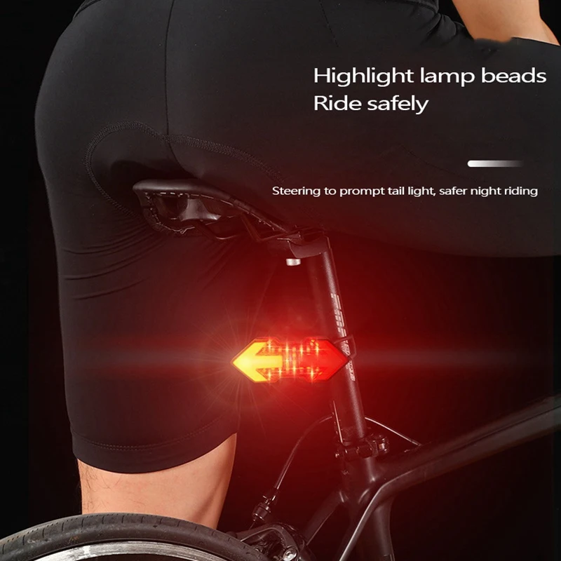 Rear Lamp Smart Bike Wireless Remote Turn Signal Lights Bicycle LED Taillight Easily Installation Personal Bicycle Parts