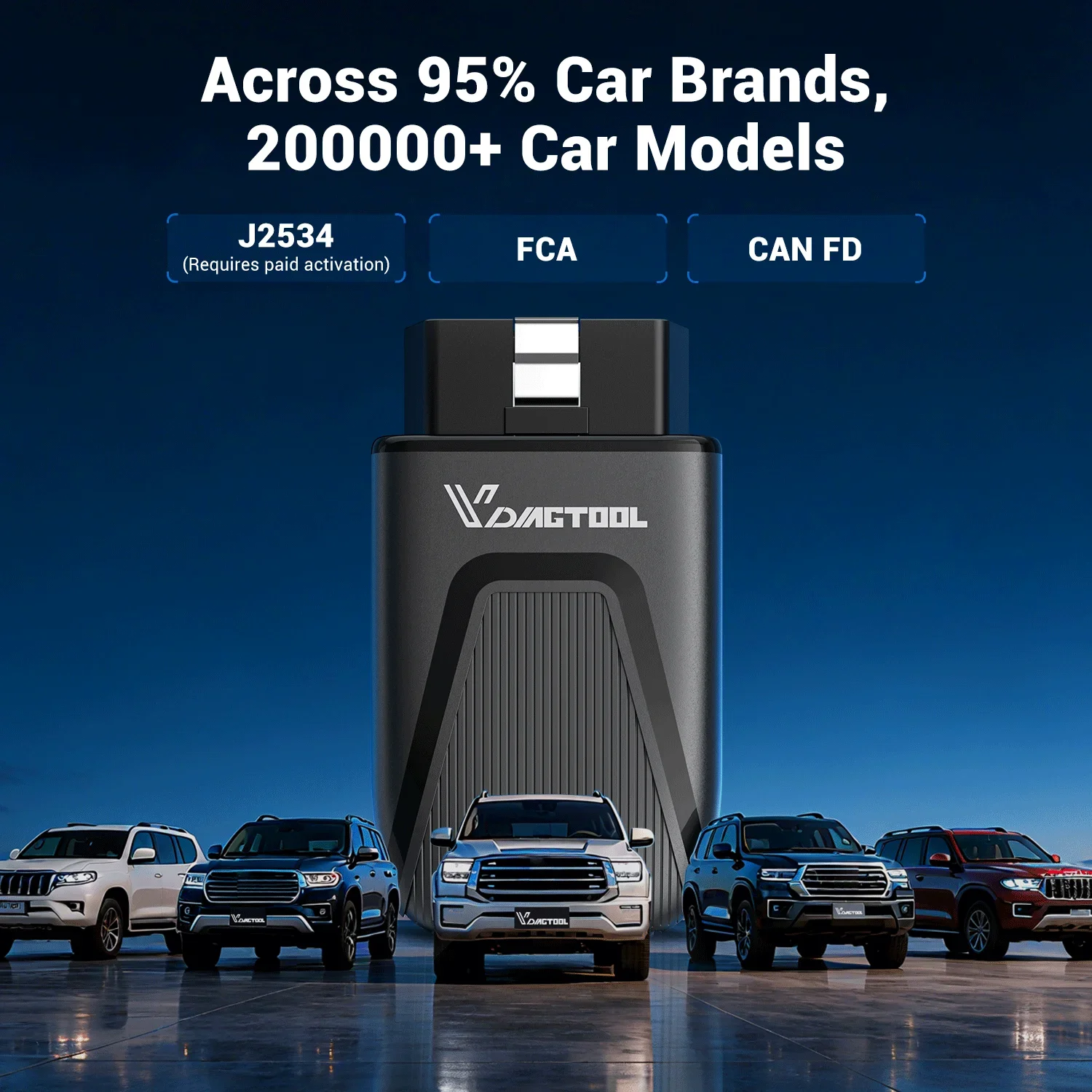 Picture 8: VDIAGTOOL D100 Wireless OBD2 Scanner BT Diagnostic Tool Car Code Reader for iPhone Android Bidirectional Scan Tool Full System Diagnostics with 15+ Resets Support CANFD FCA AutoAuth Lifetime Updates