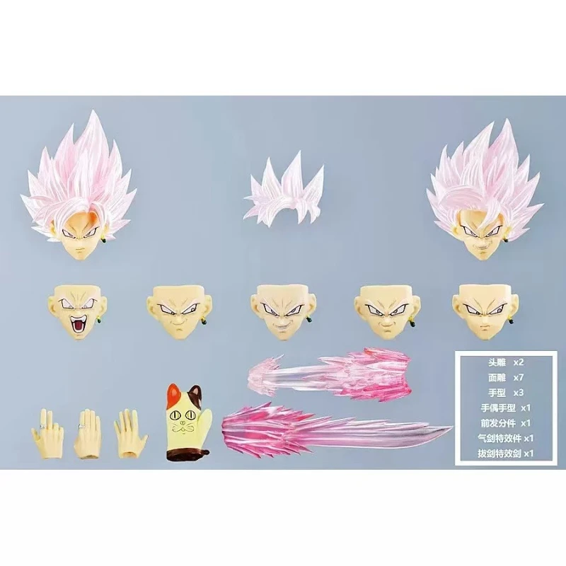 

In stcok DL Thunder Black Short Reprint Barbie Pink Transparent Pearl Bald Head Carving Accessories Package without Body