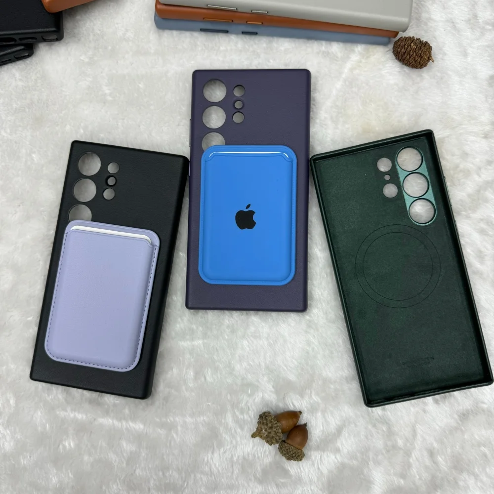 Oryginalne skórzane, miękkie, magnetyczne etui pancerne z pudełkiem, odporne na upadki, do telefonów Samsung S25 S24 S23 S22 S26 Ultra, oficjalne etui kompatybilne z MagSafe. — zdjęcie produktu 4