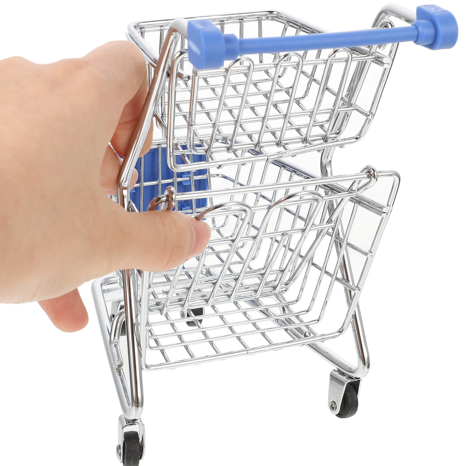 عربة تسوق صغيرة سوبر ماركت عربة يد مثالية منظم حامل مكتبي للأطفال لعب الأدوار سيناريو محاكاة نماذج عربة التسوق #1