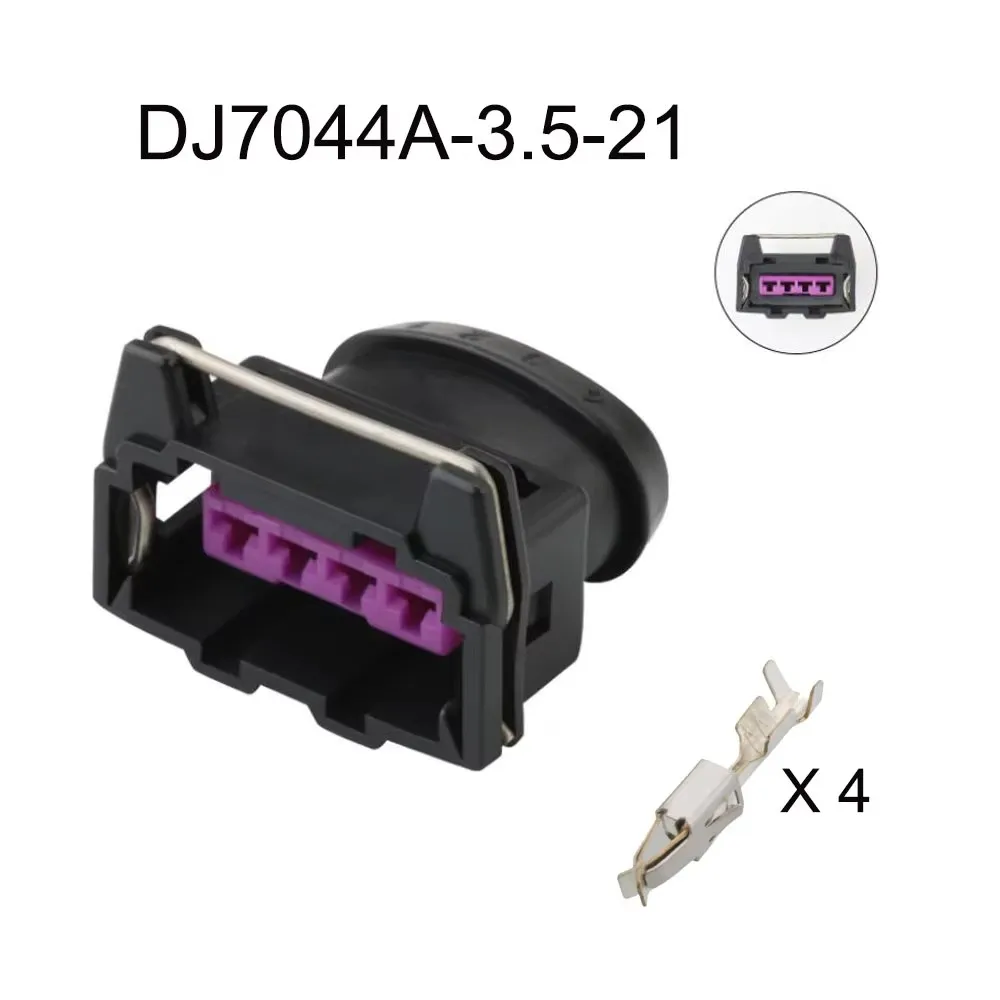 1SET DJ7044A-3.5-21 auto Waterproof connector 4 pin automotive Plug famale male socket Includes terminal seal