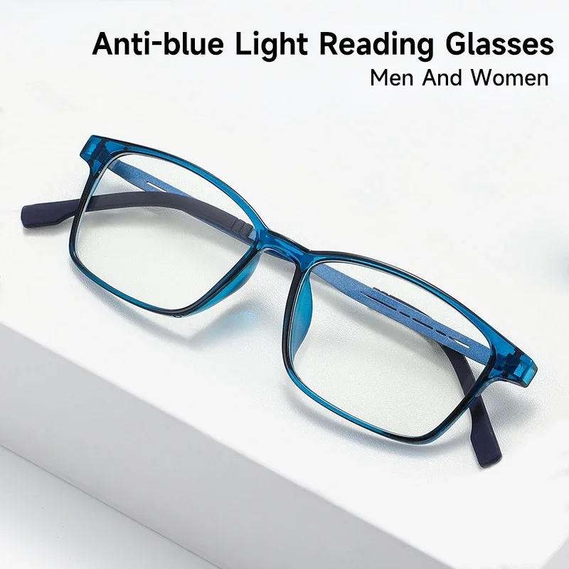 Neue Anti Blau Licht Lesebrille Für Männer Und Frauen Blockieren Blau Licht Optische Linsen Oculos Rechteck Gafas + 1,0 + 4,0 – Detail 8