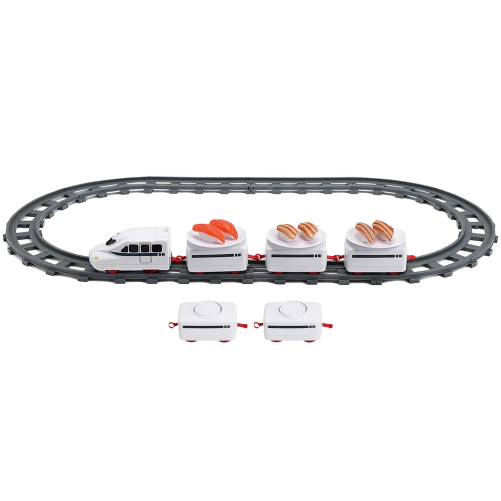 Girls' Play House Toys Creative Sushi Trains Plaything Household Holder Rolling Kit Plate Electric