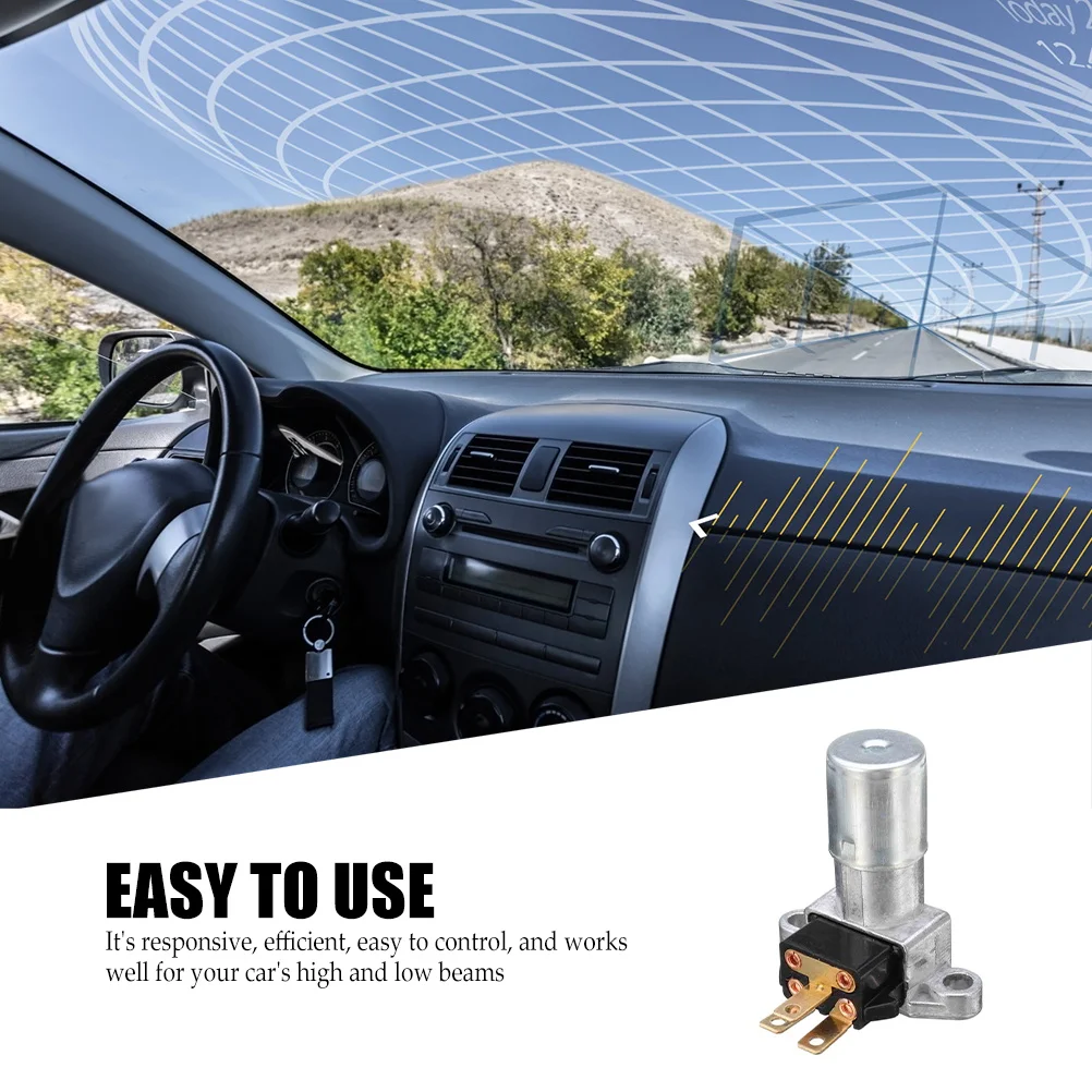 

1pc Car Headlight Switch High-Beam Low-Beam Control Auto Light Controller Vehicle Foglamp Control Replacement Efficient Easy