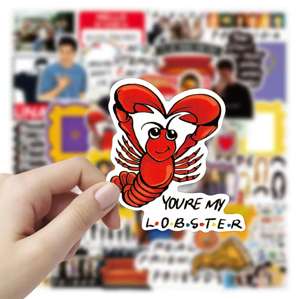 10/30/50PCS Friends TV Show Graffiti Stickers Toy DIY Decoration Suitcase Notebook Phone Stationery Car Cool Waterproof Sticker