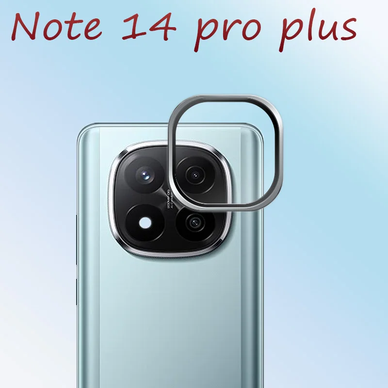 Camera Protector For Redmi Note 14 pro plus Metal Ring Glass Camera Lens Film 3D Design High-quality lens protection
