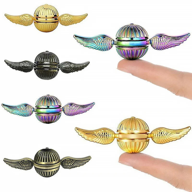 New Angel Wings Fidget Spinner Beauty EDC Cupid Toys Finger spinners For Adults Kids Colorful toy Rotating Metal Ball no Stress