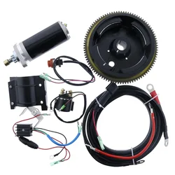 Electric Start Kit for Yamaha Parsun HIDEA 2-Stroke 9.9HP 15HP 18HP Outboard Motor - Boat Engine Starting System Upgrade