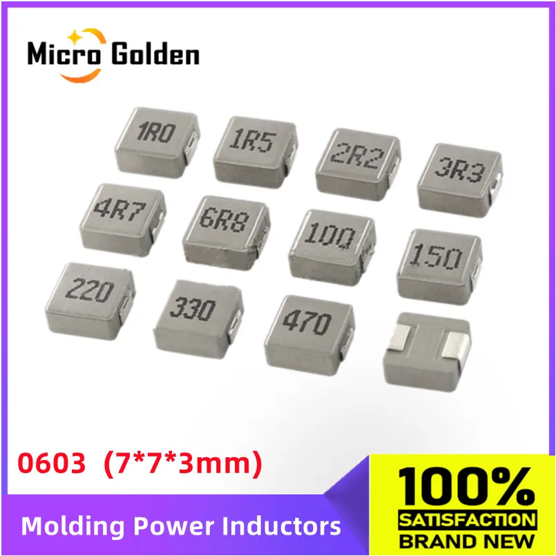 (10pcs)  0603 SMD Molding Power Inductors 1R0 1R5 2R2 3R3 4R7 6R8 100 150 220 330 470 1UH 1.5 2.2 3.3 4.7 6.8 10 15 22 33 47UH