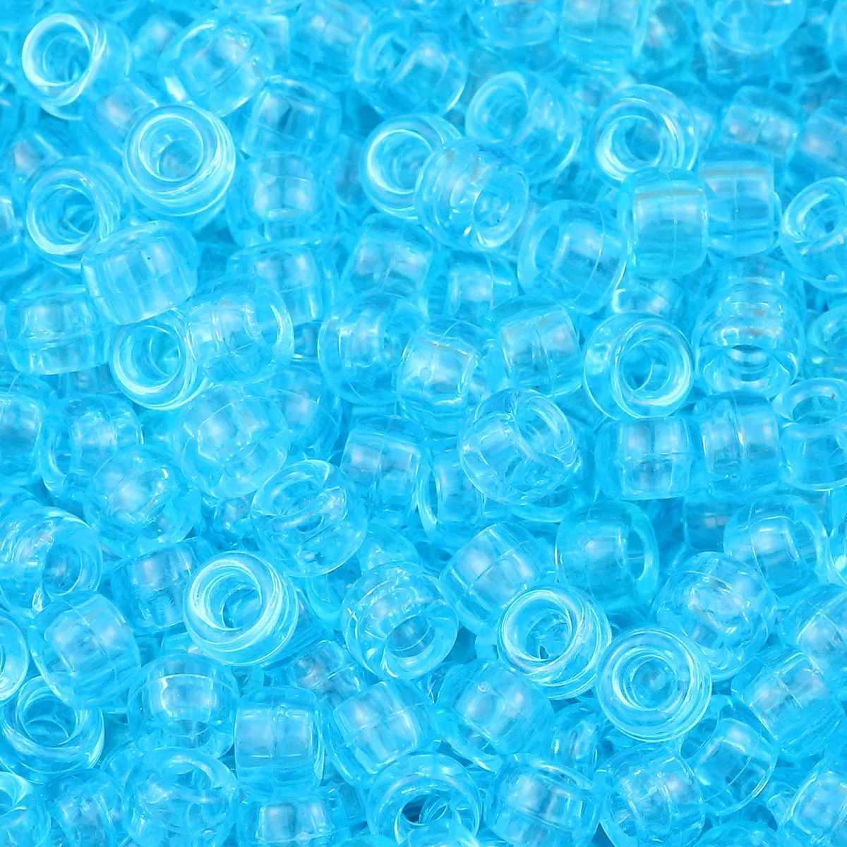 100-400pcs 6*9mm Colorful Transparent Large Hole Pony Beads For Jewelry Making Diy Hair Dirty Braids Bracelet Necklace Wholesale image 3