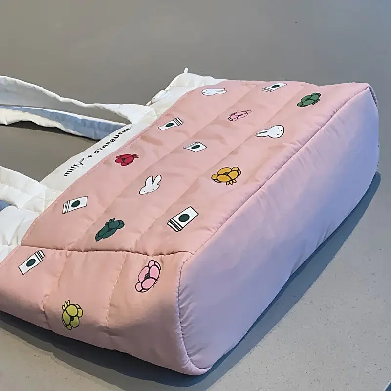 Kawaii Miffy Niedliche Große Tragetasche Tägliche Freizeittasche Multifunktionale Aufbewahrungstasche Geschenk-Spielzeug für Mädchen – Detail 10