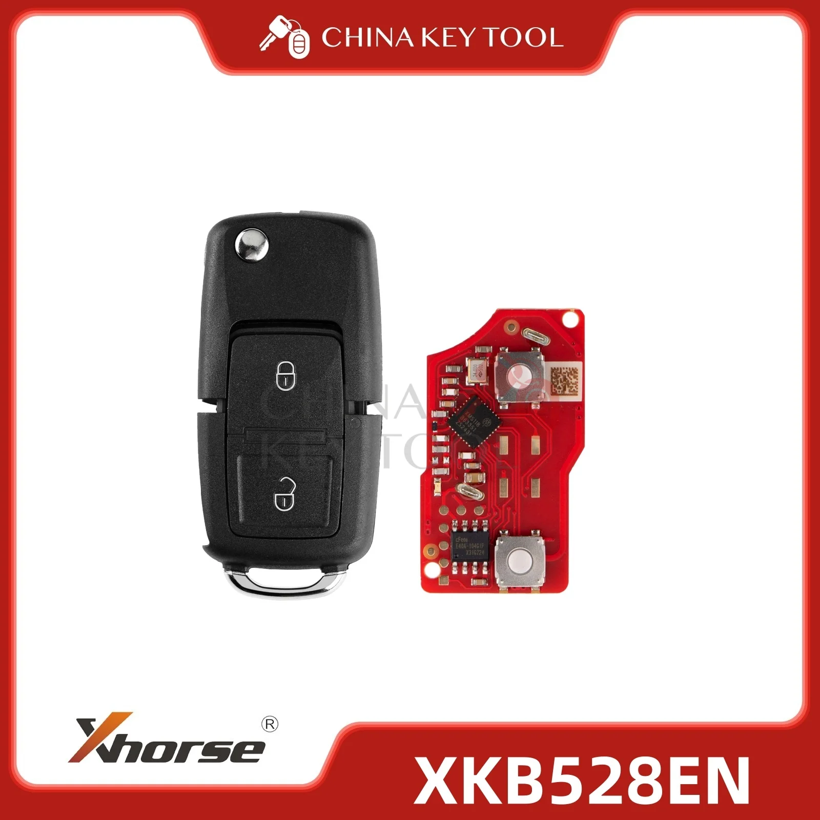 

Xhorse 2nd Generation Wire Remote B5 Style 2 Buttons XKB528EN Global Version
