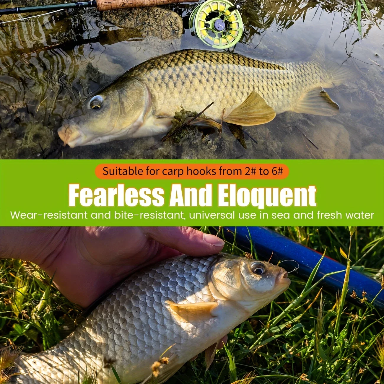 Carp fishing hook 100% fluoro carbon Fishing Line with Rolling Swivel Combi Rig Hair Rigs Carp Method Feeder Fishing Tackle view 3