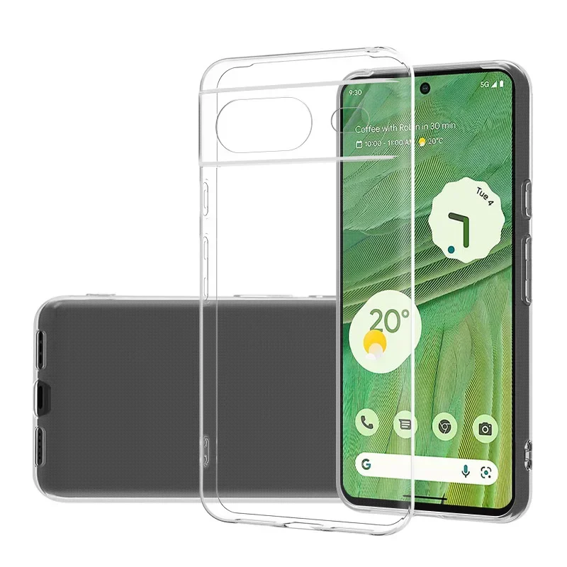 Simple Slim Soft TPU Transaprent Clear Phone Case On For Google Pixel 8 Pro Pixel8 Pro 5G Cover