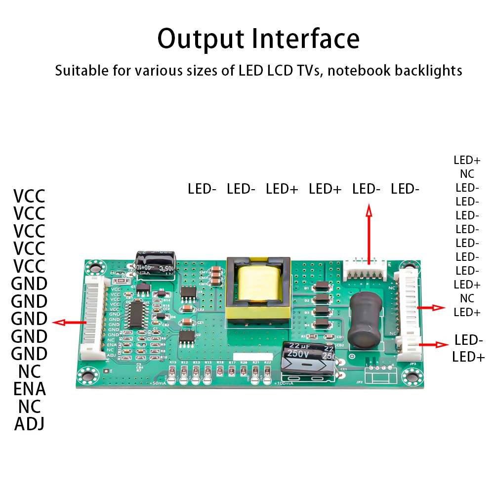 Imagem -04 - Lcd tv Backlight Board Driver de Corrente Constante Placa de Alta Tensão Uso Geral 65 Polegadas Impulso Led
