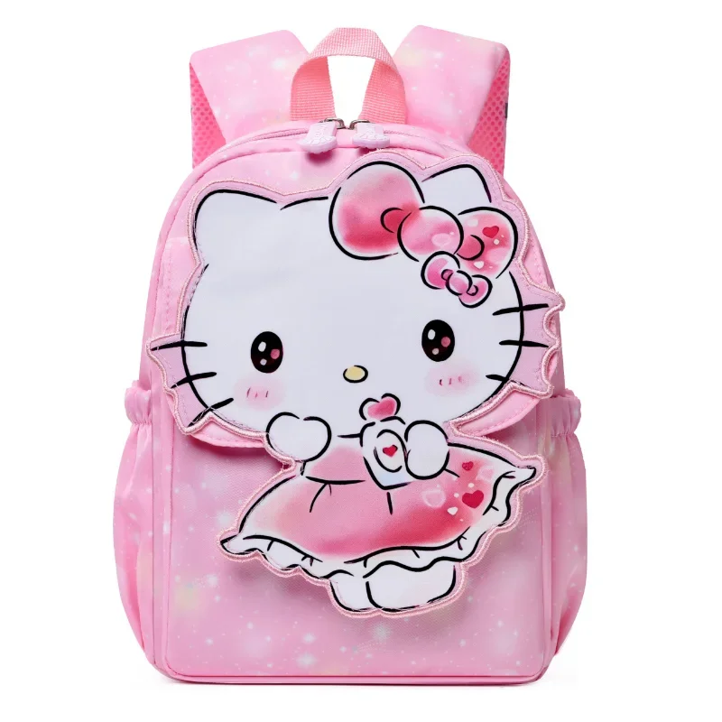 Sanrio Hello Kitty Cute Children's Fun School Bag, Kulomi Fresh and Sweet Cartoon Impresso Mochila, Grande Capacidade