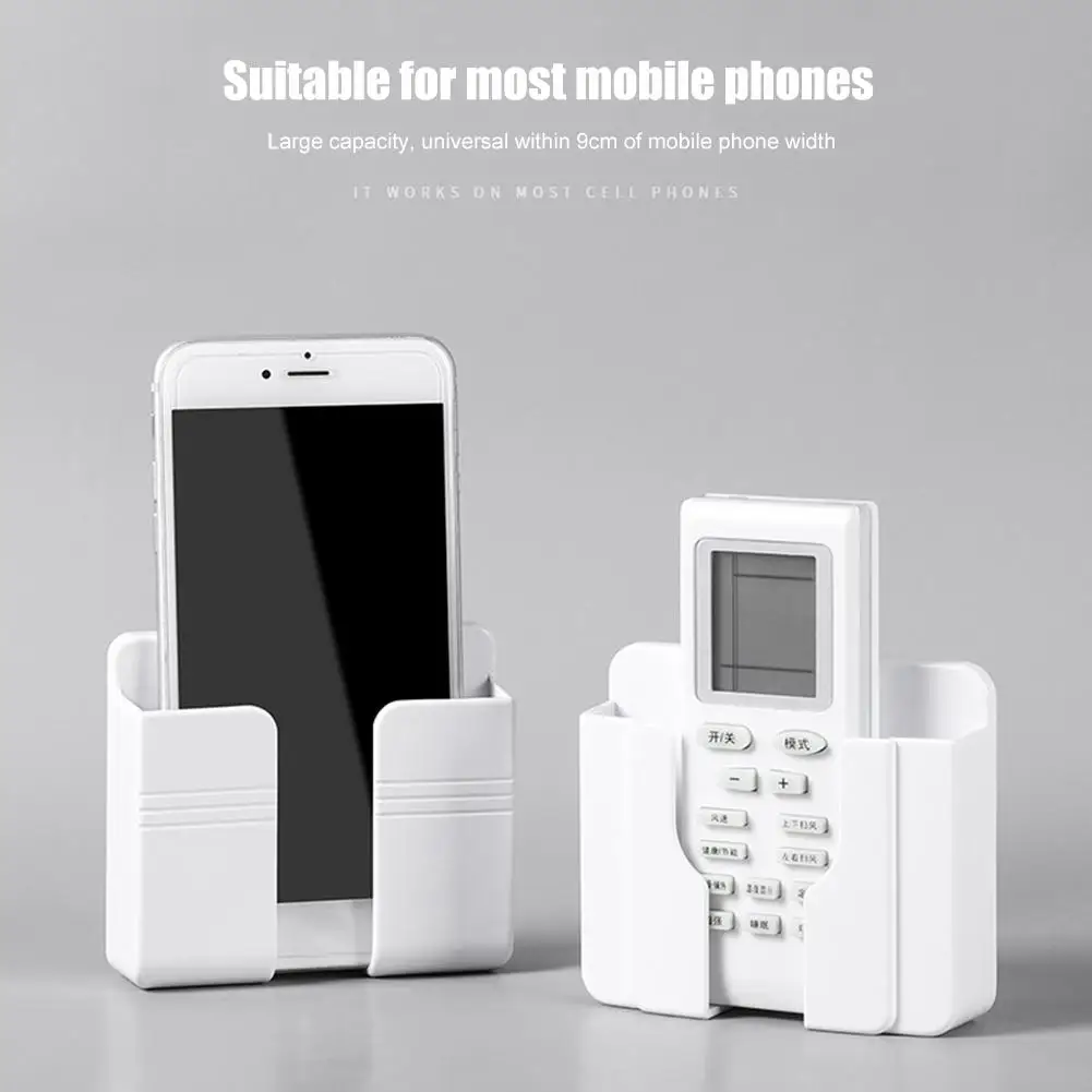 

Wall Mounted Mobile Phone Charging Organizer Storage Box Stand Rack (White)