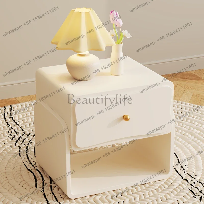 

yj7 Luxury Storage Nightstand Simple Aesthetic Aesthetic Nordic Bedside Table Trendy European Mesitas De Noche Bedroom Furniture