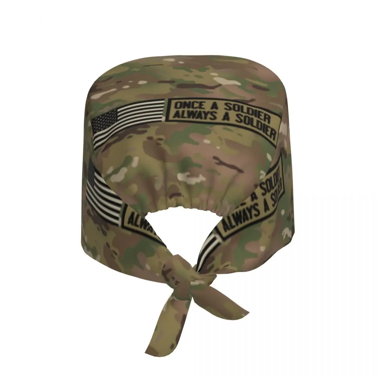 Custom Once A Soldier Always A Soldier Medical Staff Scrubs Hat Men Women Camo For Chef Hat Scrub Caps