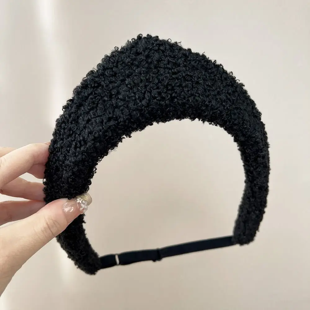 New Velvet Women Headband Anti Slip Hair Hoop European and American Wide Edge Hairpin Headband Lady Headwear