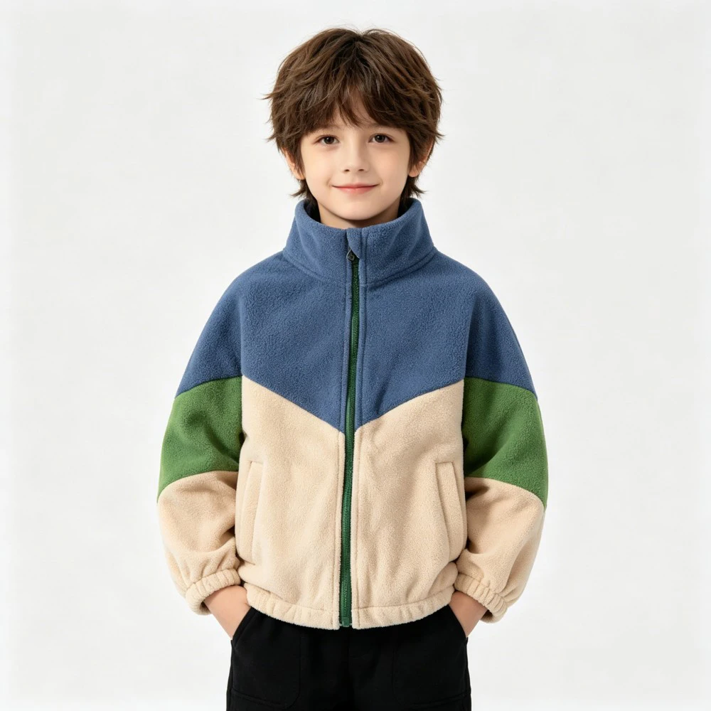 Kids Polar Fleece Jackets for Boys Clothes Toddler 2 3 4 5 6 7 Years Thick Warm Autumn Full Zipper Coats Winter Outerwear Jacket