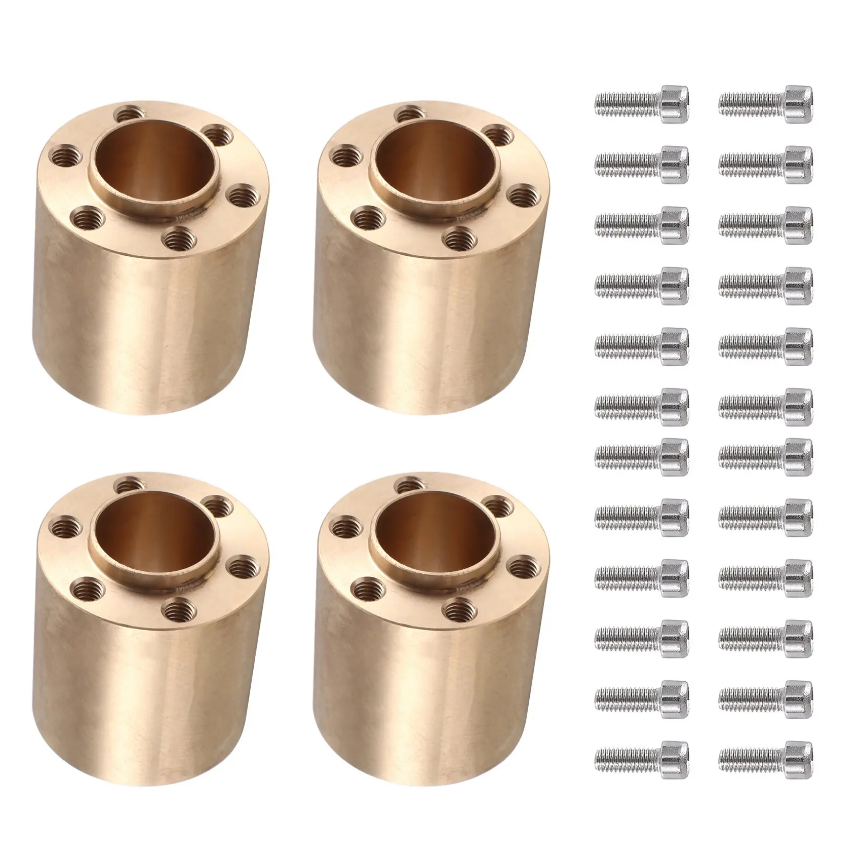 4Pcs Brass 12mm Wheel Hex Hub Widen Adapter for 1.9 2.2 Wheel Rim 1/10 RC Crawler Axial SCX10 Traxxas TRX4,22mm