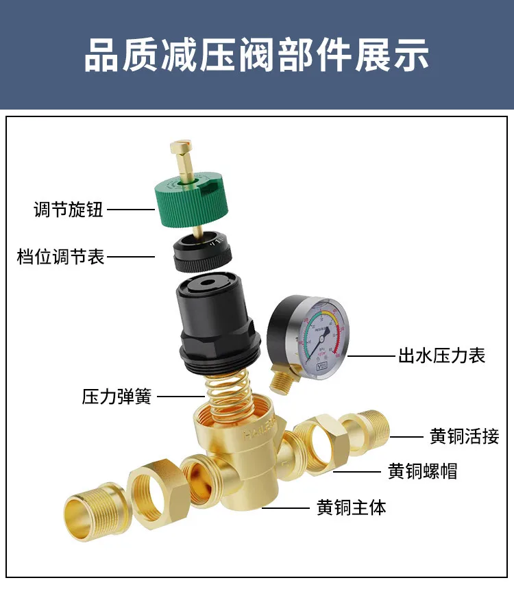 Tap Water Pressure Reducing Valve Rotary  Valve Water Pressure Regulating Valve RV Camper Pressure Reducing