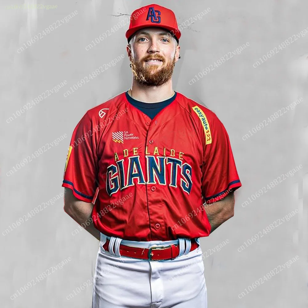 2024 Australia Adelaide Giants Baseball Jersey Men T Shirt Training Uniform For Kids Boys Girls ABL