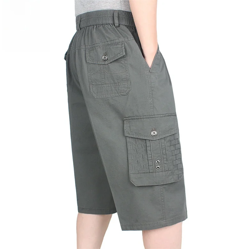 

Pure Cotton Waed Dad Sle Casual orts Mid-Year Men's Seven-Foot Pants Loose Large Size Summer Thin Model orts