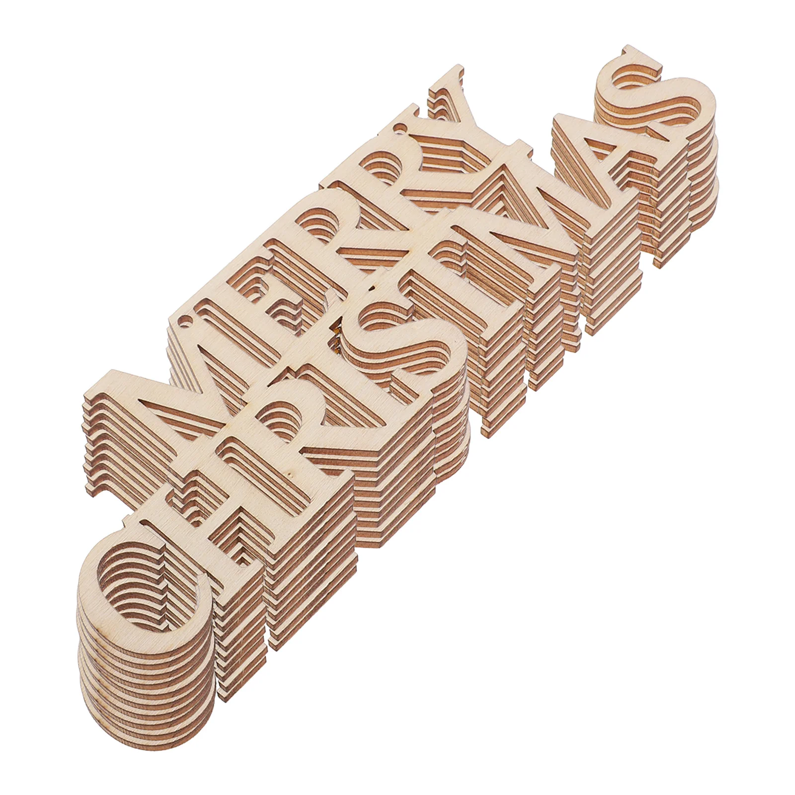 

10pcs Wooden Gift Tags Unfinished Christmas Cutouts For Diy Crafts Holiday Decor Merry Christmas Wood Slices Hanging Ornament