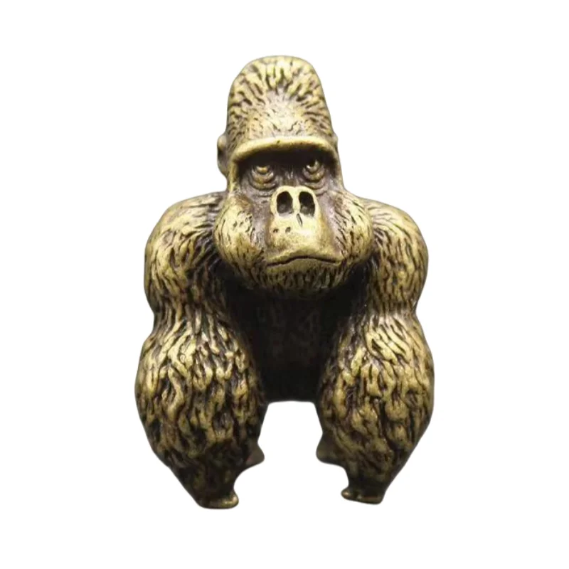 Brass Solid Imitation Of Ancient King Kong Gorilla Decoration Tea Table Tea Pet Creative Animal Decoration Table Decoration