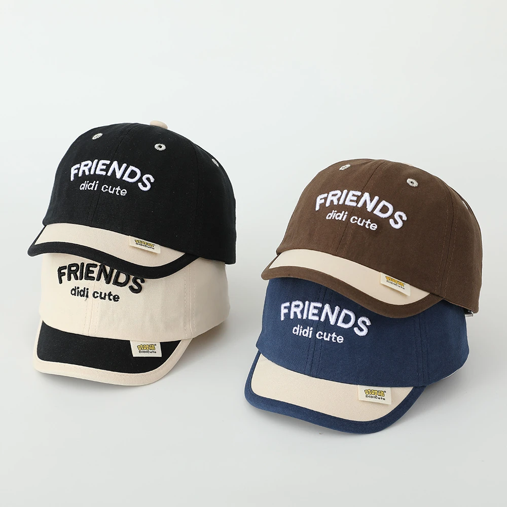 

Summer Boy Girl Children Embroidery Letter Baseball Caps Baby Outdoor Sunscreen Hats Kid Cotton Peaked Cap Toddler Casual Hat