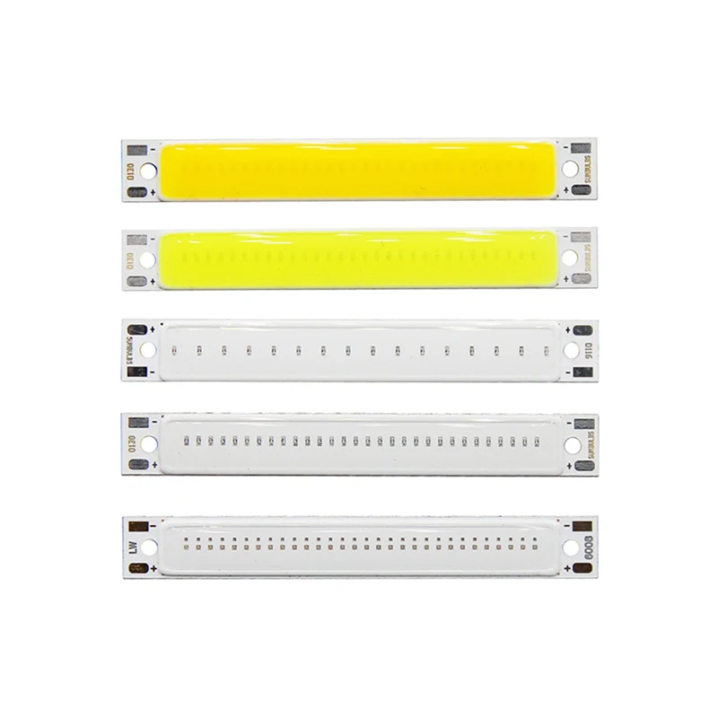 Vendita calda 3V 3.7V DC 60mm 8mm LED COB Strip 3W caldo freddo bianco blu rosso COB LED sorgente luminosa per lampada da lavoro per bicicletta fai da te