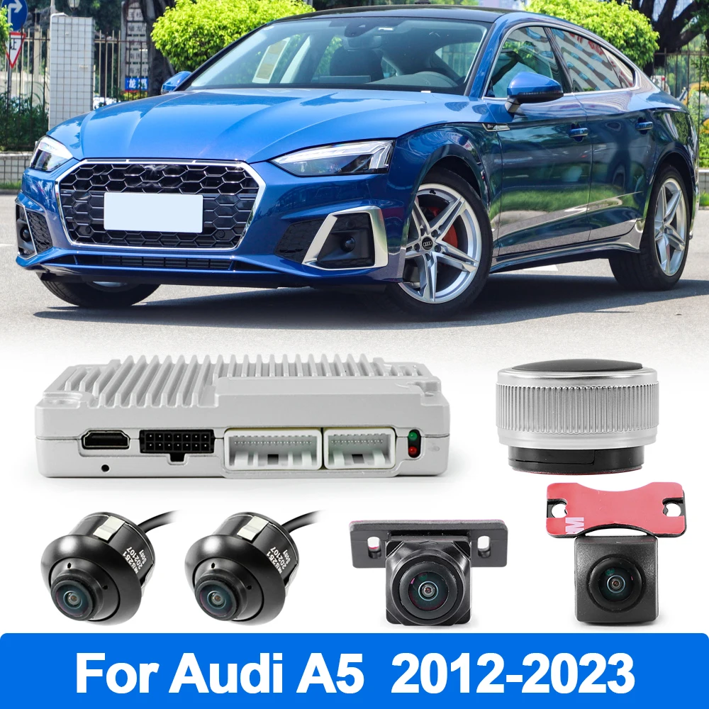 Car 360 Around View Circular 3d Review System Camera for Audi A5 2012 2013 2014 2015 2016 2017 2018 2019 2020 2021 2022 2023