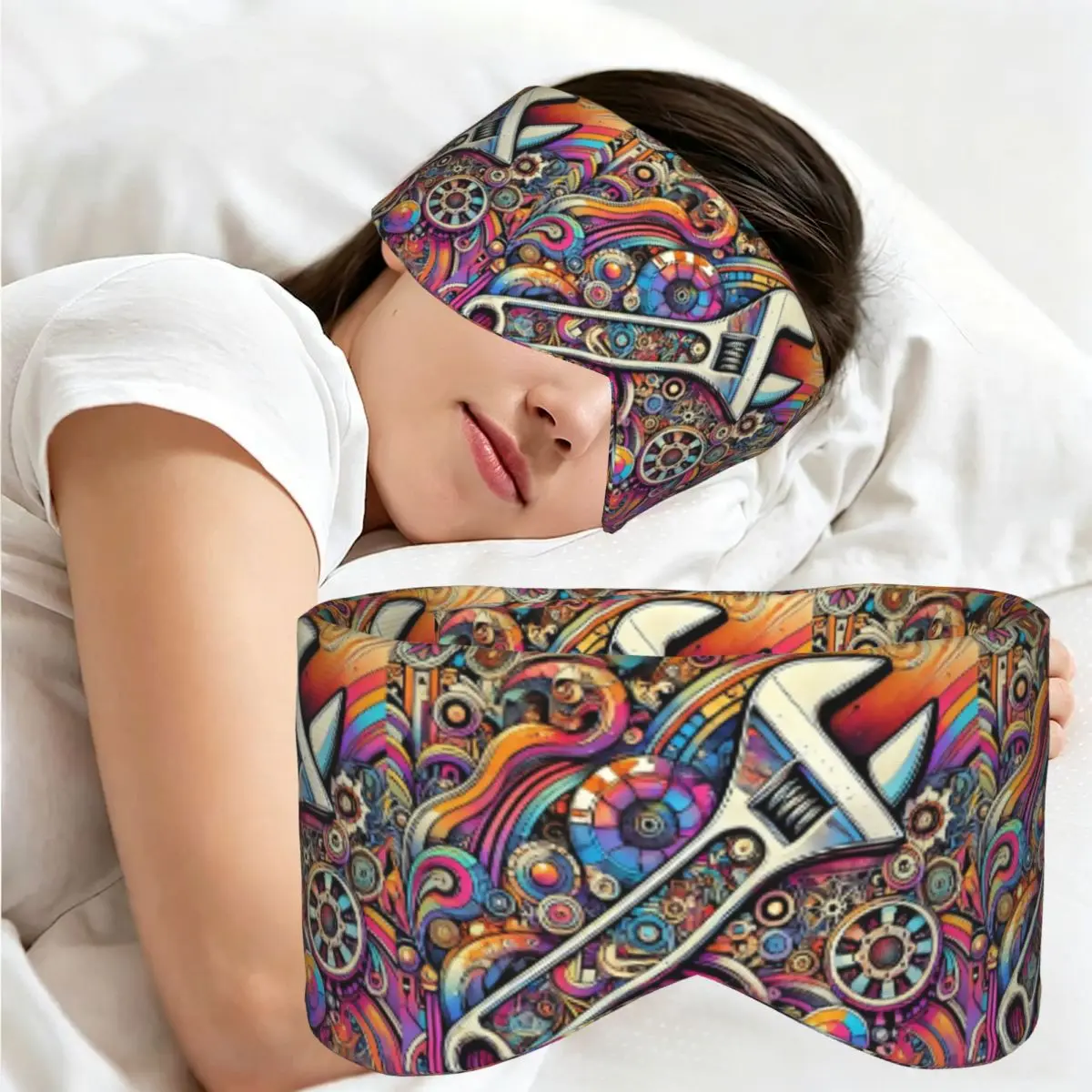 Colorful Mechanical Colorful Creative sleep eye mask Portable Eye Cover for Girls Boys Home Sleeping Party Eyeshade eyepatch