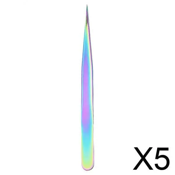 5xProfessional Eyelashes Tweezers Lashes Extension Stainless Steel Tweezers C