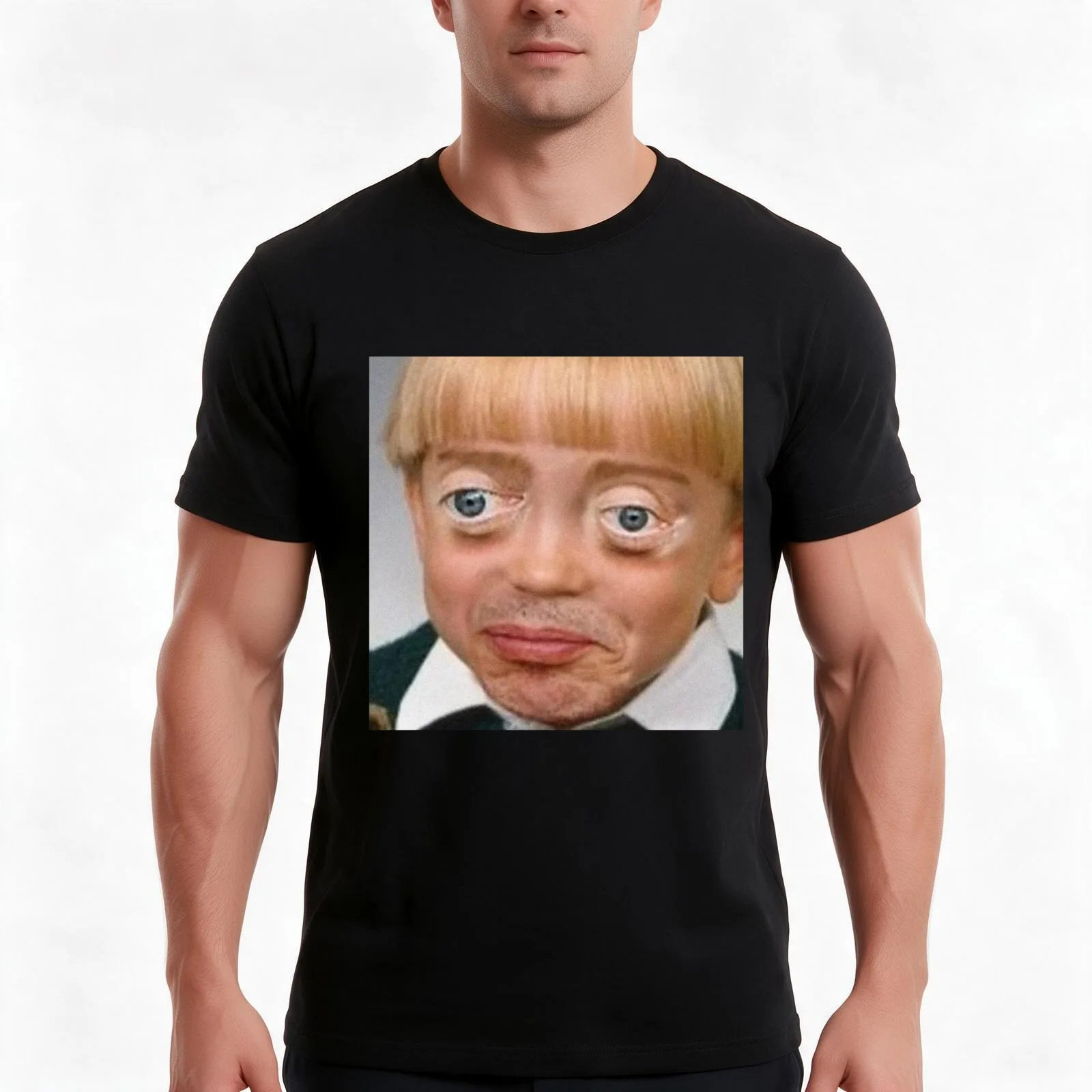 Steve Buscemi Boy T-Shirt, Summer Casual Cotton Tee, Oversized Streetwear Tops, Vintage Graphic Print, Loose Fit Short Sleeve